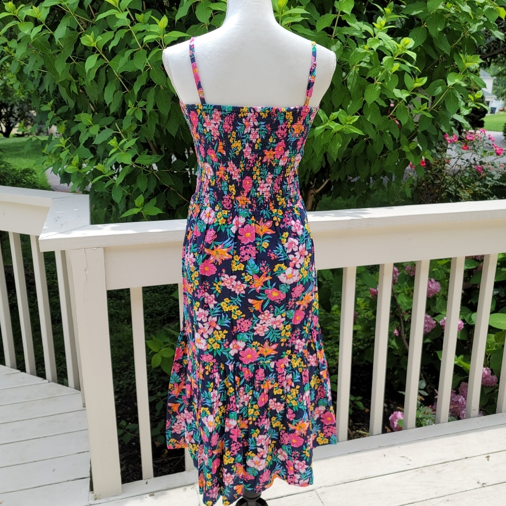 🆕️ J. Crew Smocked Top Midi Dress Floral - Picture 4 of 4